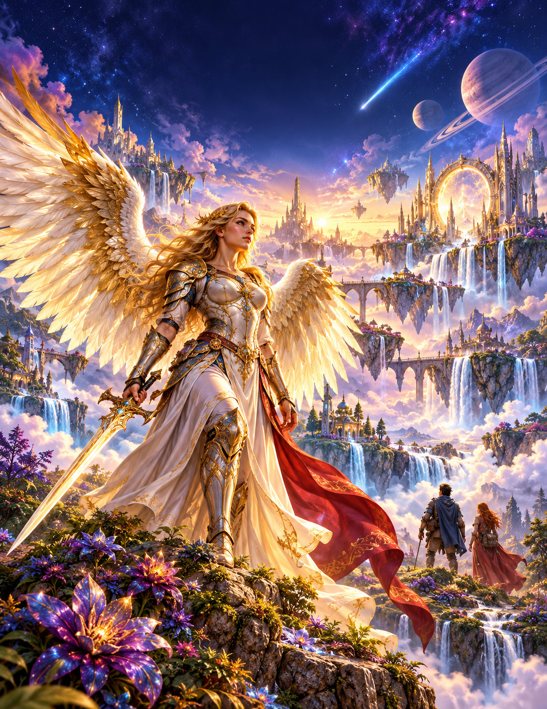 Journey Through Elysium Skies coloring book cover